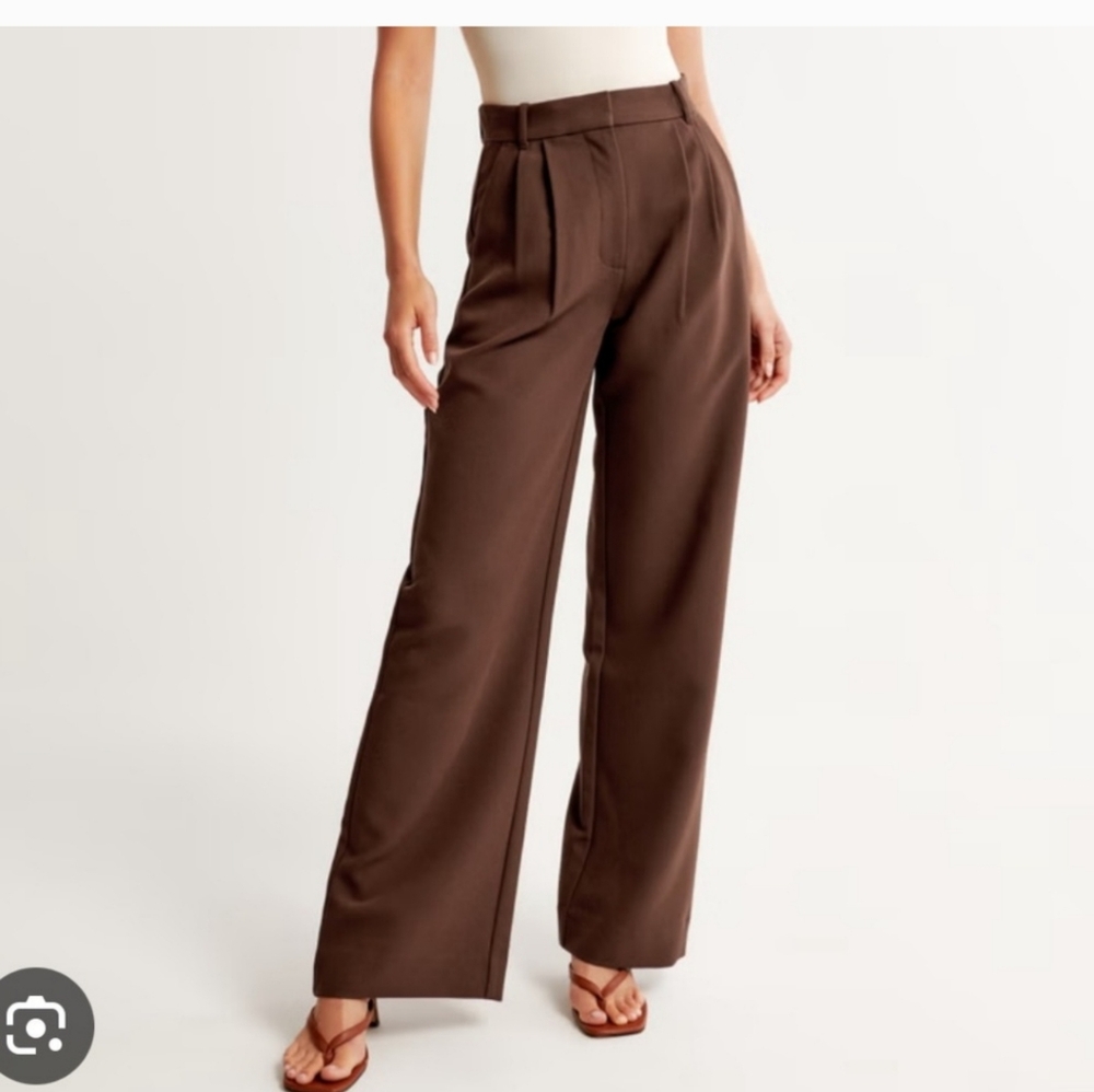 Abercrombie Sloane Tailored Pant in Brown  27 / 4 Long Curve Love- READ LISTING